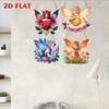 4Pcs Flower 2D Flat DIY Diamond Painting Kits Single Side Drill Diamond Art Pendant for Adults Gift Home Wall Or Window Decor