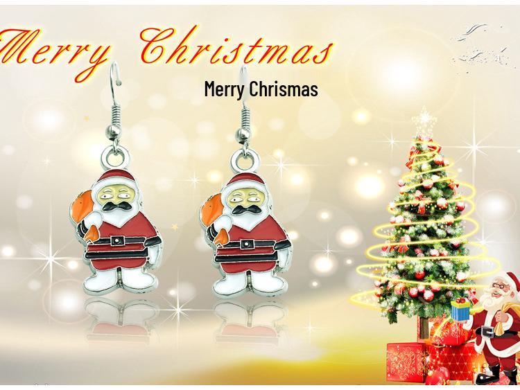 2018 European & American Santa Claus Earrings - Fashionable Christmas Jewelry Gifts