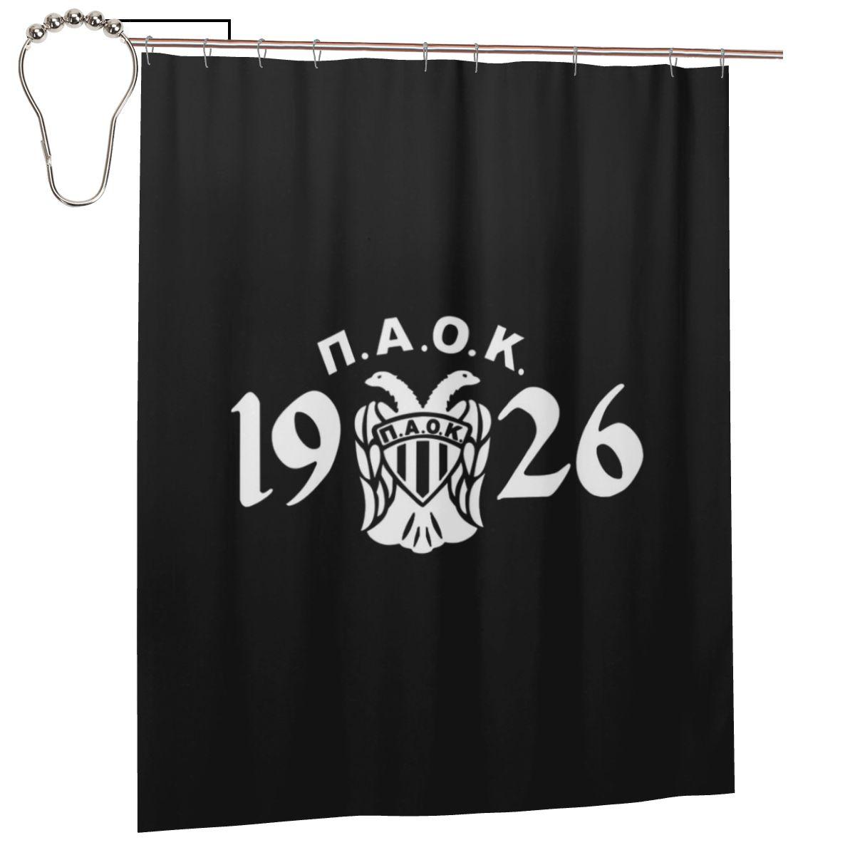 Paok Thessaloniki Ultras Hooligans Shower Curtain Bathroom Polyester Waterproof Bath Curtains With Hooks W60H190(CM)-1 Pcs