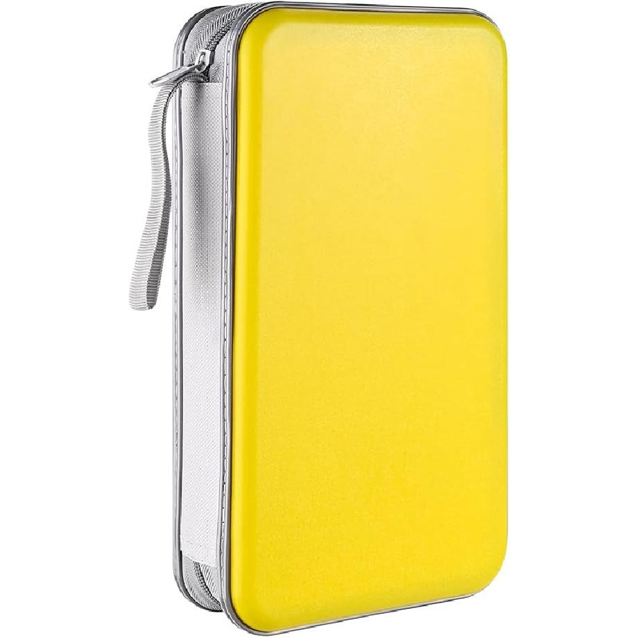 DVD Case, 96 Capacity CD Case Portable CD Holder Storage Hard Plastic DVD Wallet Holder Organizer For Car
