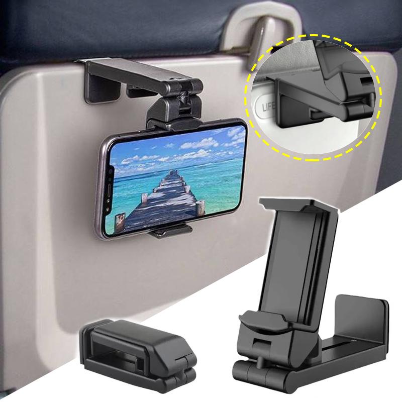 1PC Travel Phone Holder Foldable Lift Adjustable Rotatable Multifunctional Train Seat Universal Selfie Holder Travel Gear