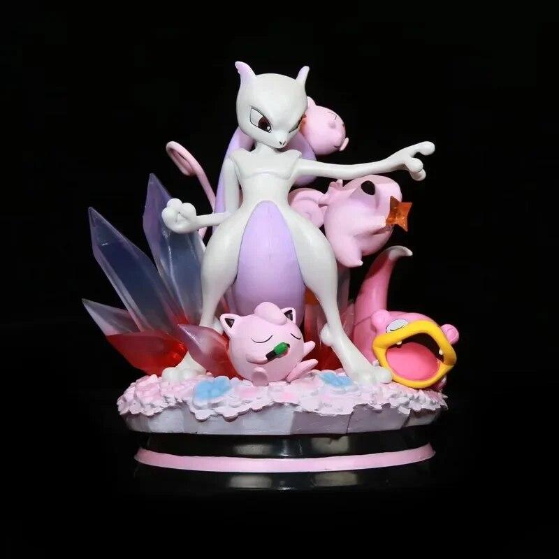 Mew Mewtwo Lapras Squirtle Can Emit Light Scene Anime Figure Model Doll 16cm Decorative Gifts Collected Toy