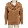 Pull Femme Col Bateau Manches Longues Couleur Unie Hauts Pull-Over Coupe Slim Doux Respirant Hiver Superposition Tricots Décontractés