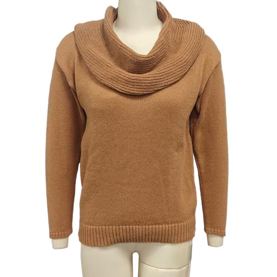Pull Femme Col Bateau Manches Longues Couleur Unie Hauts Pull-Over Coupe Slim Doux Respirant Hiver Superposition Tricots Décontractés