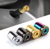 Zinc Alloy Valves Stem Caps Cover, 4Piece Set, with Airtights Rubber Seal Leak Proof for Wheels Motorbike Secure Parking