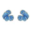 Creative Rhinestone Flower Stud Earrings Cute Sweet 3D Petal Flower Earrings Zinc Alloy Luxury Five Petals Earrings Women