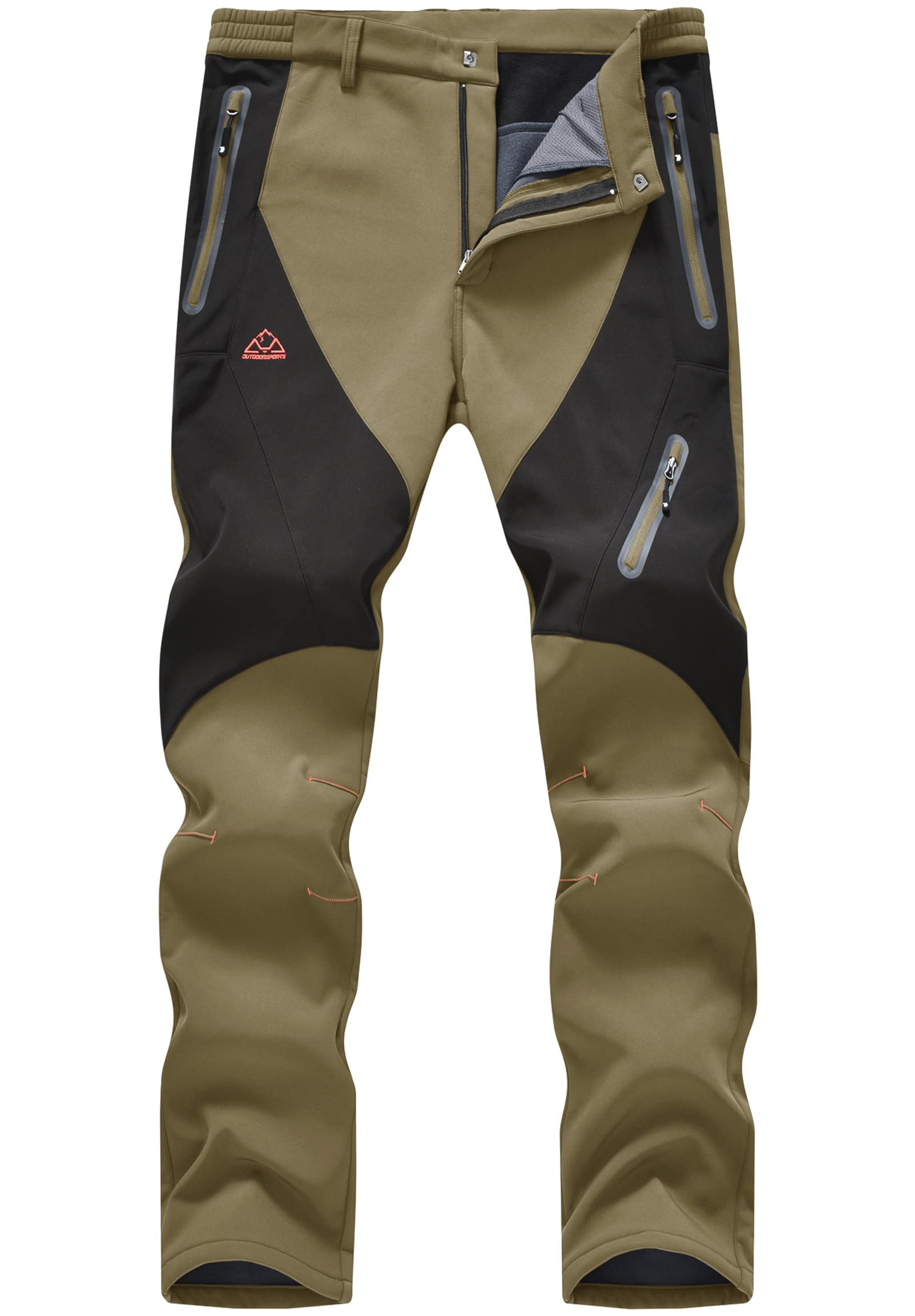 

YSENTO Warm Trekking and Warm Softshell Pants for Fall and Perfect for and More Size Men s Fleece-Lined Pants, Breathable, Water-Repellent, Winter,