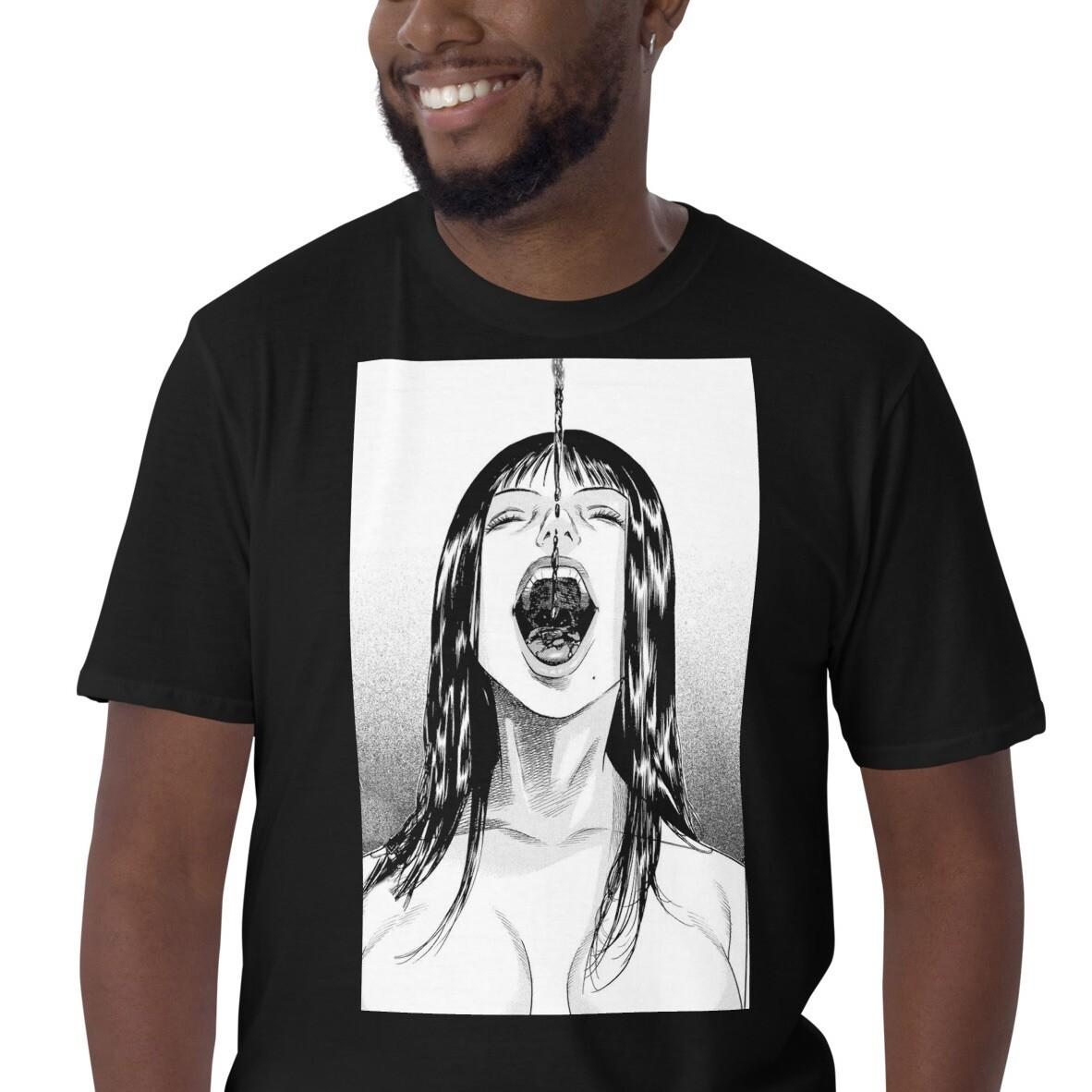 Anime Girl Horror Creepy Manga Vampire Short-Sleeve Unisex T-Shirt Mens Womens Tees Top 2XL