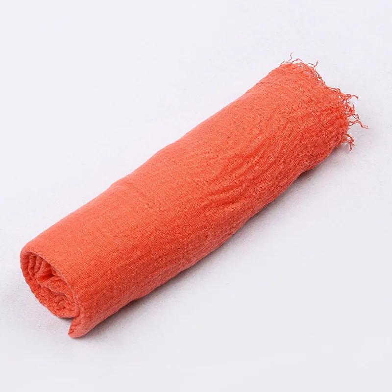 185*90cm Candy Color Cotton Linen Long Scarf Hijab Pashmina Lady Shawls Wraps Head Scarves Neck Bandana Men Scarf/Black Scarves