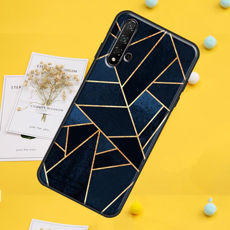 Luxury Gold Foil Art For Huawei Nova 12i 7i 8i 11i 12s 9 10 SE Y91 Y90 Y60 Y70 Y72 Y61 P30 P40 Lite P60 Pro Case