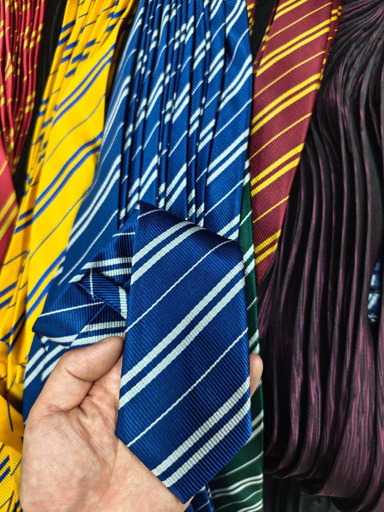 Unisex Japanese Academic Style Striped Tie In Coffee Khaki Brown for Students