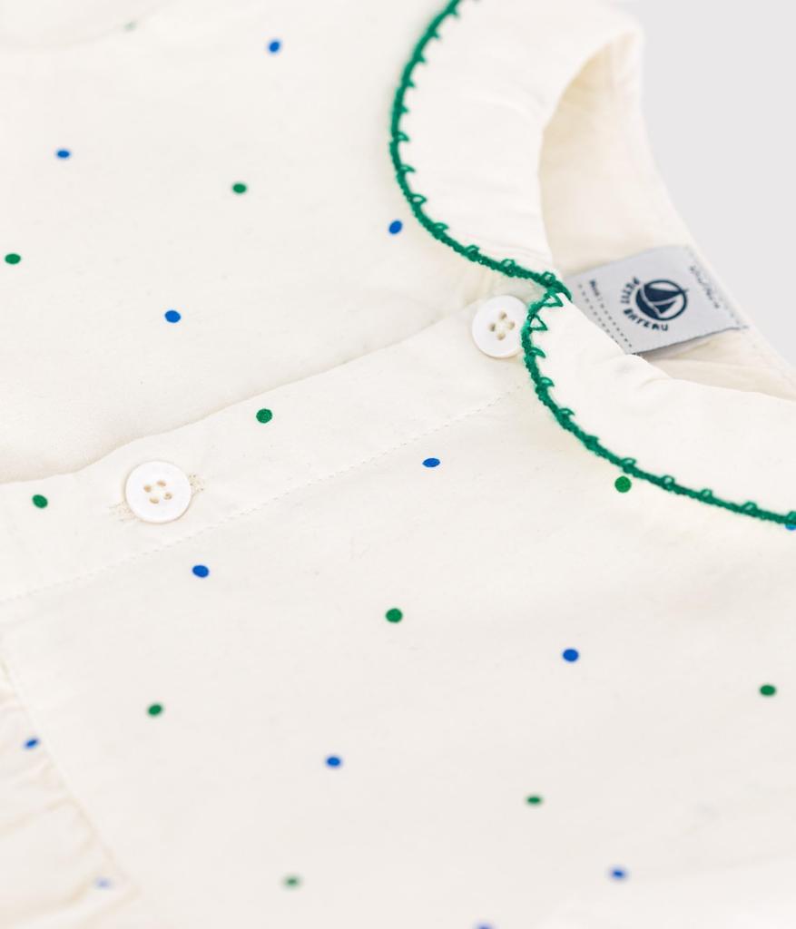 Short Romper A0CE5 12 months 74cm [Petit Bateau] Off-white/Multicolor