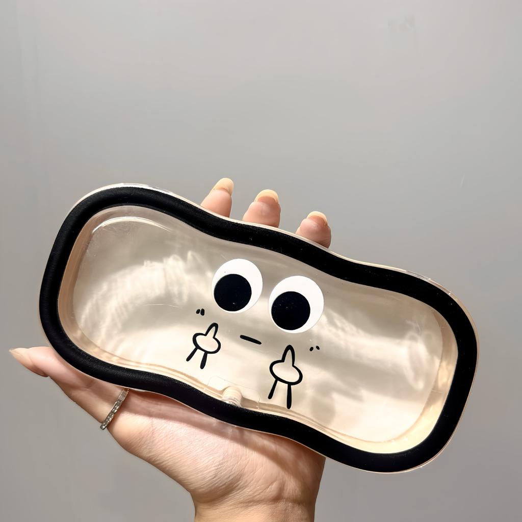 Minimalist Floral Bow Wavy Eyeglass Case,Creative Personalized Glasses Storage Box, Butterfly Kitty Eyewear Holder For Students