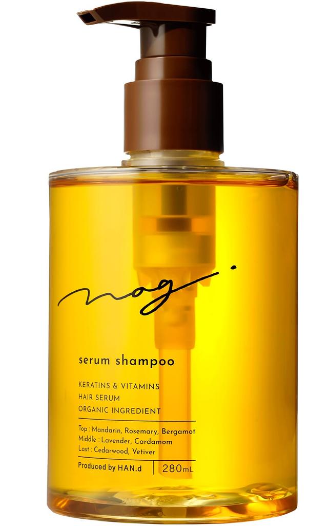 Nagdot Serum Shampoo Shampoo Serum Shampoo with Beauty Ingredients Trillion Keratins 5 Scalp Care Gray Hair Natural Wood Scent HAN.d Nag. (All-in-One