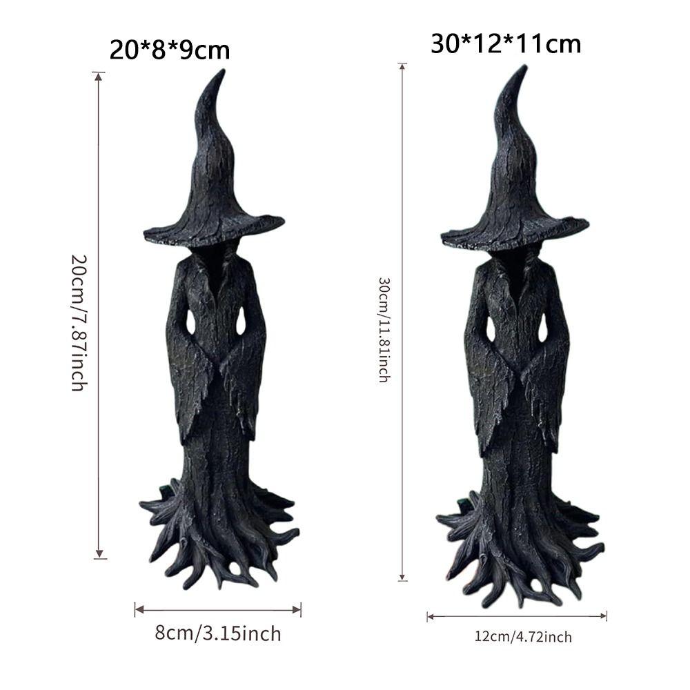 Gothic Halloween Witch Statue Black Halloween Party Decoration Witch Figurine Gifts  Haunted House