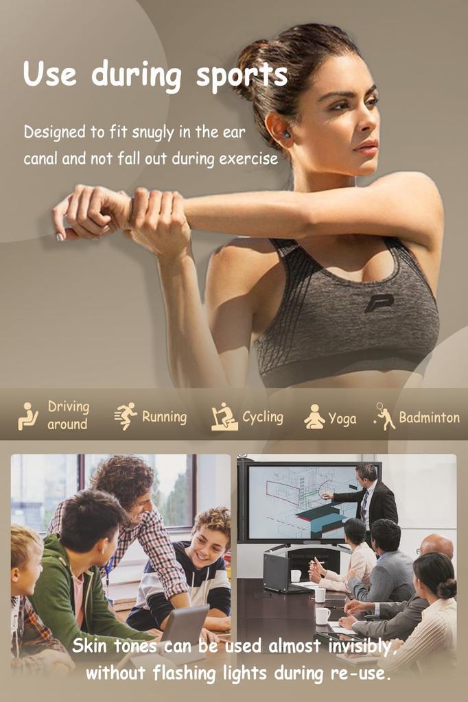 Wireless Bluetooth Sleep Earphones for Improved Mini High Separate Left and Right Single or with Mic 5.3 Sleep, Painless, Size, Ultra-Small, In-Ear