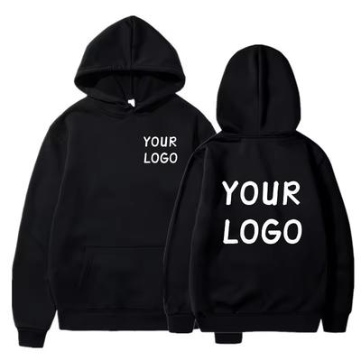 Your Brand LOGO Men Women Casual Hoodie Top Solid Color Pullover Street Personality Sweatshirt