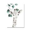 Safari Baby Animals Canvas Poster Nursery Zebra Giraffe Wall Art Print Eucalyptus Animal Painting Nordic Kid Bedroom Pictures