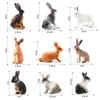 Simulated Wild Animal Model Rabbit Solid Plastic Toy Boutique Animal Cake Ornament Doll