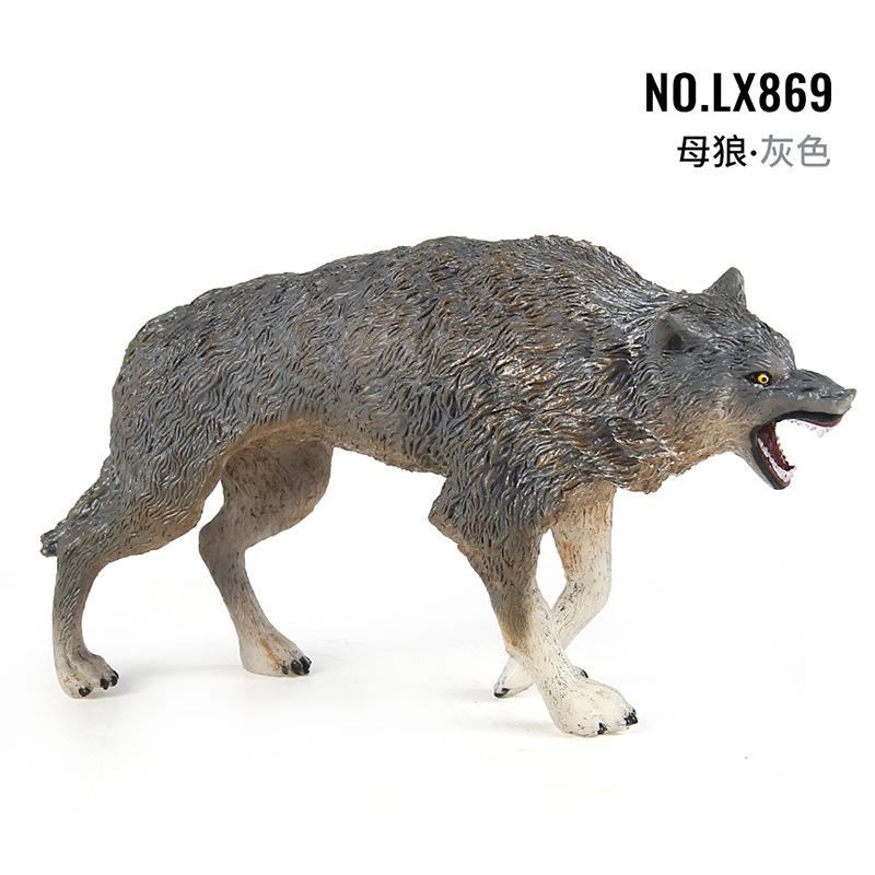 Simulert Skogsdyr Ulv Modell Grå Ulv Hvit Ulv Gående Brun Ulv Arktisk Ulv Bordplate Statisk Ornament Leke