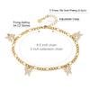 KRKC Sexy Women Jewelry Heart Initial Boho Beach Ankle Bracelet Layered Foot Chain Infinity Love 14 Karat Gold Anklet Cuban Link
