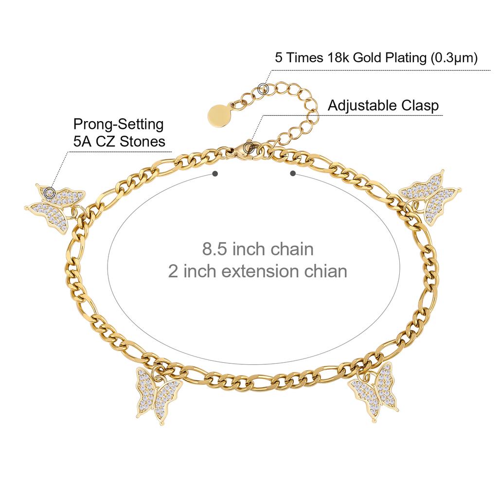 KRKC Sexy Women Jewelry Heart Initial Boho Beach Ankle Bracelet Layered Foot Chain Infinity Love 14 Karat Gold Anklet Cuban Link