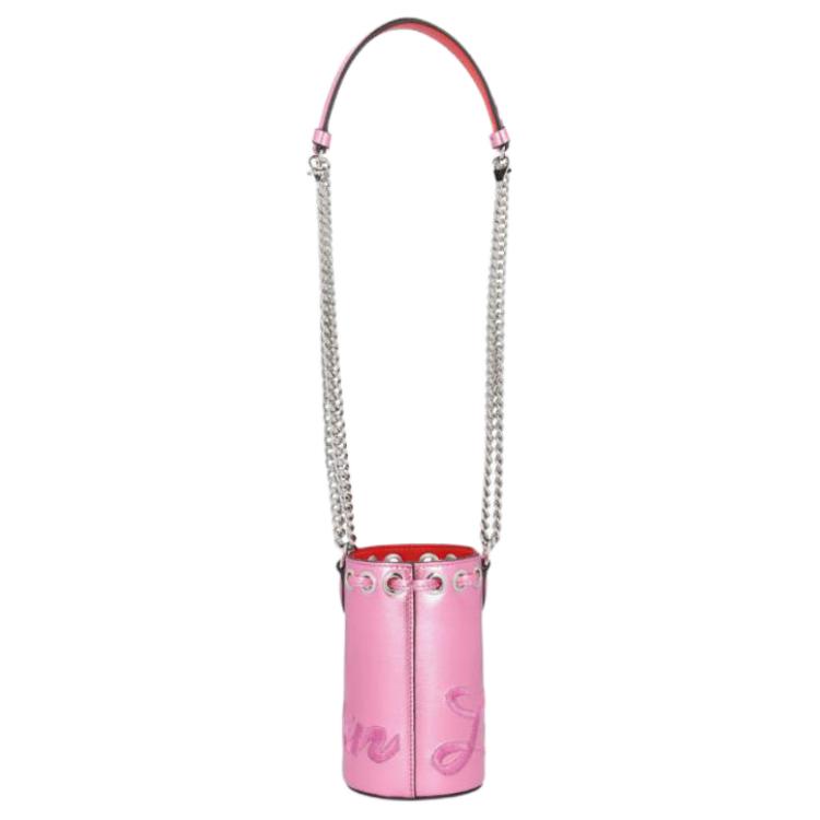 Borsa a tracolla mini in pelle con coulisse e logo CL da donna Rosa 1225355P671