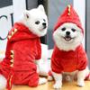 Dinosaur Dog Clothes Fleece Pet Jumpsuits Winter Warm Dog Coat Jacket for Dogs Hoodies Chihuahua French Bulldog Clothing