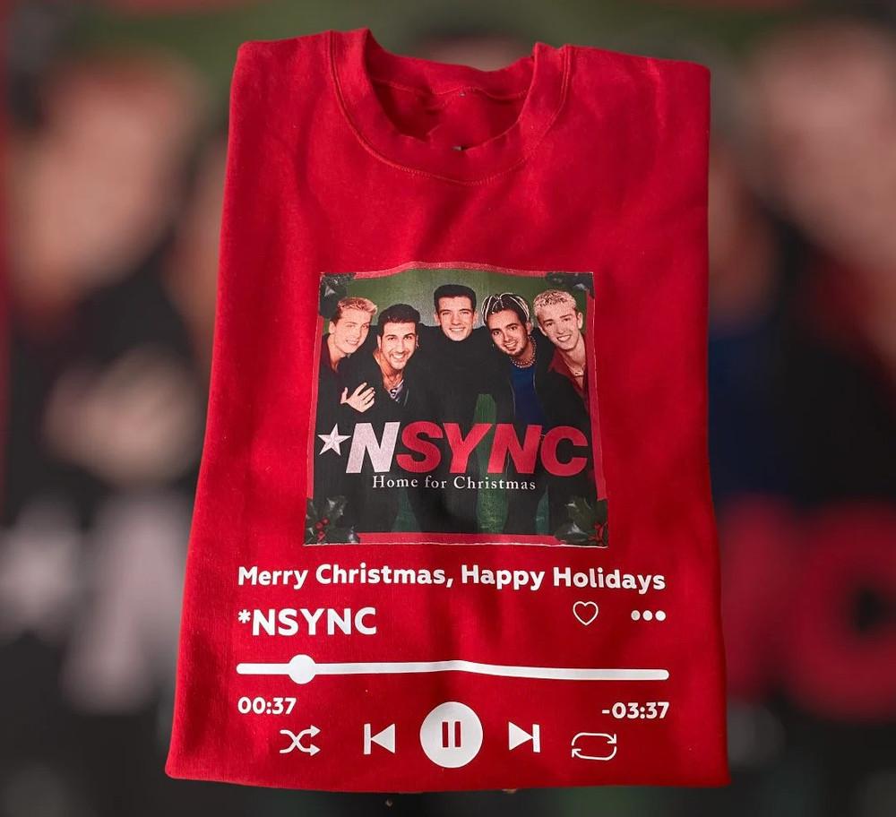 

Merry Christmas NSYNC Band Short Sleeve All Size Unisex Red Shirt MO305 Unisex T-Shirt S