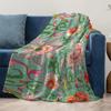 Floral Pattern Blanket Soft Fleece Throw Blanket Bed Sofa Decorative Throw Cover Gift