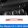 For Mazda CX-3 CX3 2016-  2024 Carbon Fiber Center Console Seat Heat Switch Cover Trim Interior Accessories Car Styling