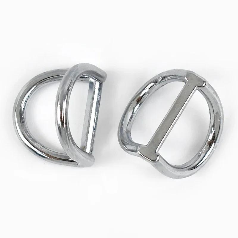 Meetee 5/10/20Pcs 19mm Metal D Ring Buckles Bag Side Clip for Strap Chain Connector Clasp Leather Crafts Hardware Accessories