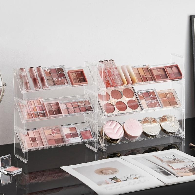 Sturdy Plastic Multipurpose Shelf Cosmetic Organizers for Home or Professional Use Clear and Stylish Elegant Designs