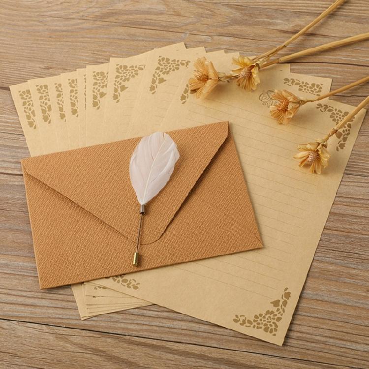Pack Of 20 A 5 Size Texture Envelope Set In Earth Tone Classical Styles Perfect For Wedding Invitations & Greeting Card