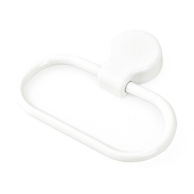 Wall Mounted Rack Bathroom Hanging Washcloth Storage Ring Towel Rack Punch-Free Towel Storage Rack Wall-Mounted