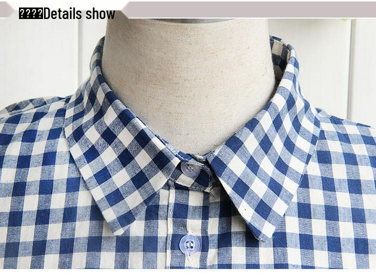 Women's Versatile Plaid Fake Collar Shirt - Korean Style Fashion Accessory