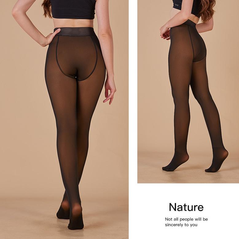 High Quality Genuine Skin Penetrating Leggings with Thick Fleece and Pantyhose for Women In Autumn and Winter
