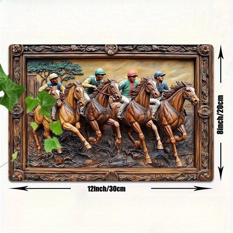 

2d Flat 30*20cm, Jockey Horse Racing Wooden Wall Art, Wooden Sign for Office, Studio, Dining Room, Bathroom, Home, Kitchen, Garden, Bedroom, Bar Decor 30*20cm