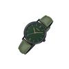 Casio STANDARD Serie Einfache Mode Wasserdicht Quarzwerk Lederarmband Japanische und Koreanische Uhr Damenuhr Grünes Zifferblatt LTP-VT02BL-3A