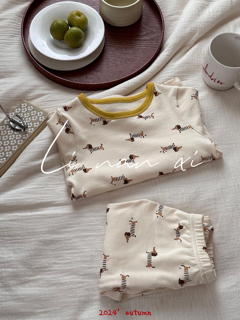 

Nancy Wool Lycra Children s Pajama Set: Unisex Cotton Stretch Autumn Wear 90 cm