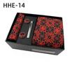 Cravatta da uomo Paisley Set regalo cravatta con gemelli e fermacravatta Cravatta business casual Nera Confezione regalo