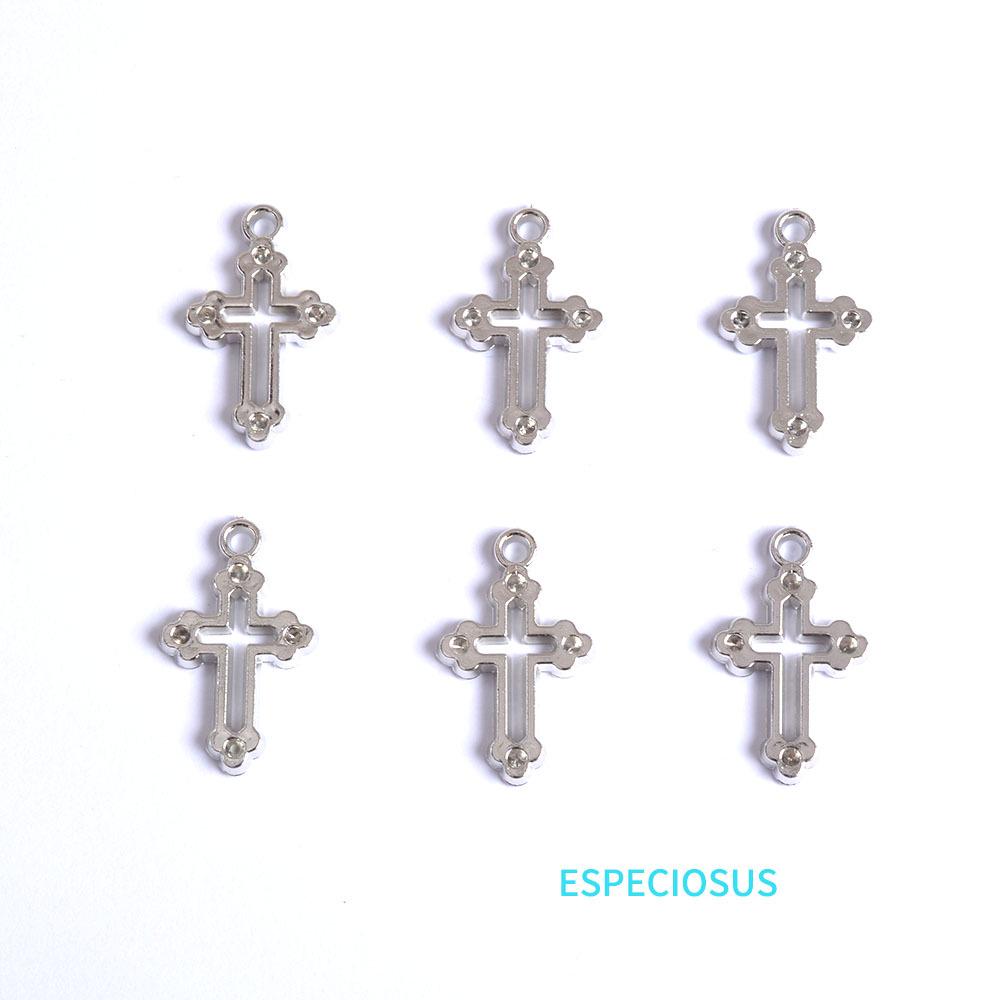 

Сделай сам Ювелирные бусины и материалы для ожерелий ручной работы: Подвески-кресты CCB белого цвета K с полым центром 28*18MM