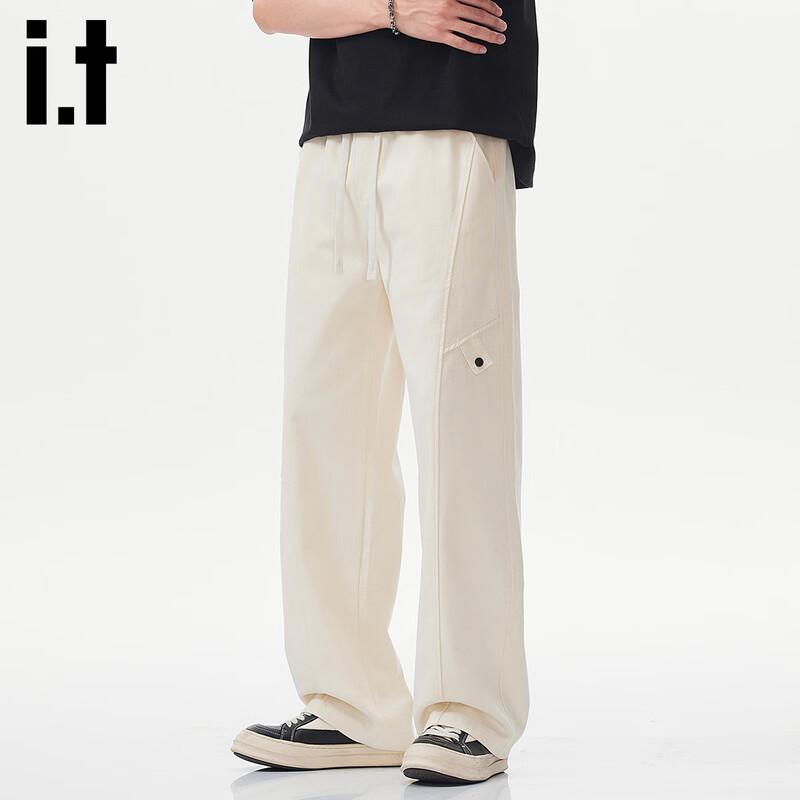 Izzue IT Men's Loose Straight-Leg Cotton Casual Pants
