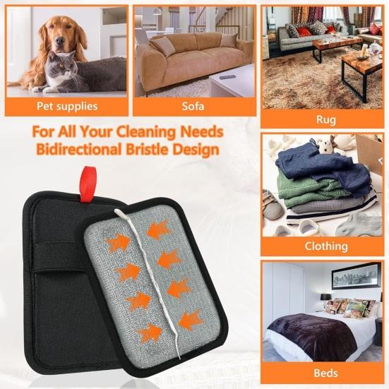 1/2Pcs Pet Hair Removal Glove Brush Reusable Cat Dog Electrostatic Hair Remover Grooming Glove Tools for Clothes Sofas Carpets Car Seats