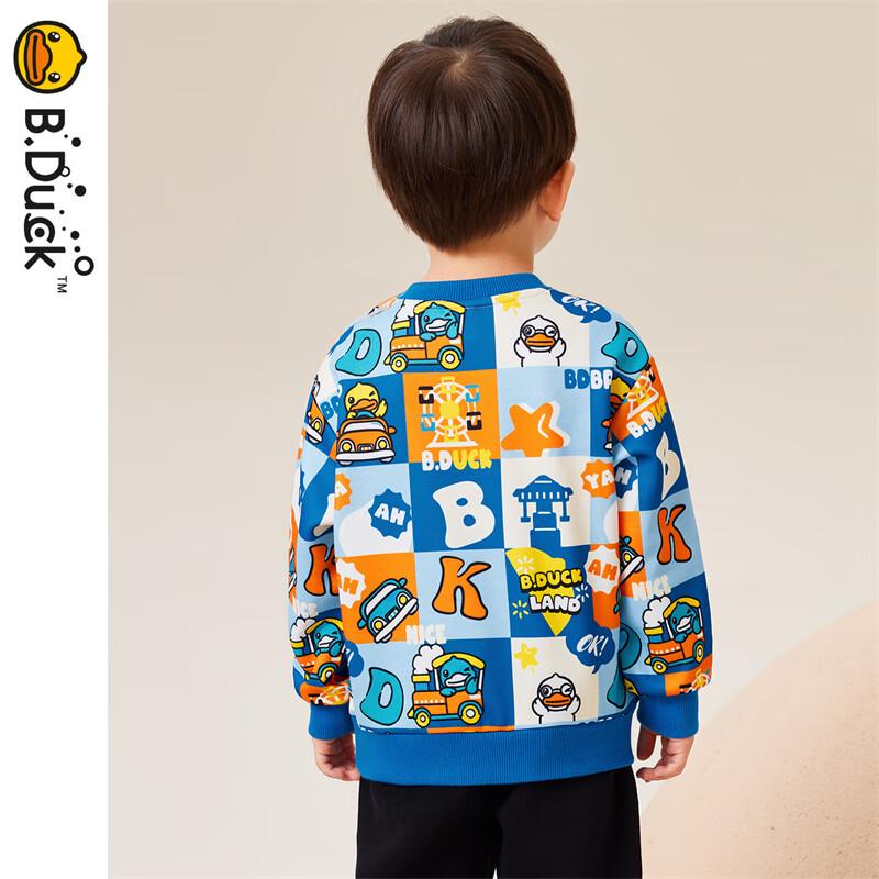 B.Duck Toddler Boys' Full-Print Cartoon Sweatshirt