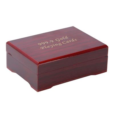 Caixa de madeira para cartas de jogo, recipiente de armazenamento de cartas de pôquer, caixa de presente vintage