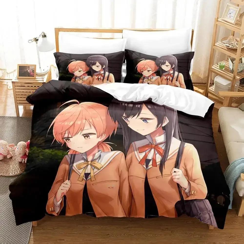 New Bloom Into You Bedding Set Single Twin Full Queen King Size Bed Set Adult Kid Bedroom Duvet Cover Sets Anime Bed Sheet Set
