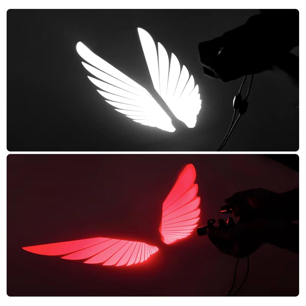 High Definition Motorcycle Angel Wing Led Lamp Motorcycle Modification Parts Motorcycle LED Tail Lights Moto Decorative Lamp 2pc