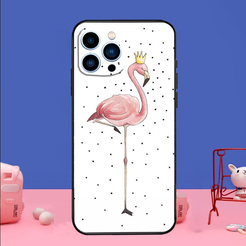 Rosa Roter Flamingo Handyhülle Für iPhone 17 16 15 14 13 11 12 Pro Max Plus 13 12 mini 16e 17 Air Bumper Hülle