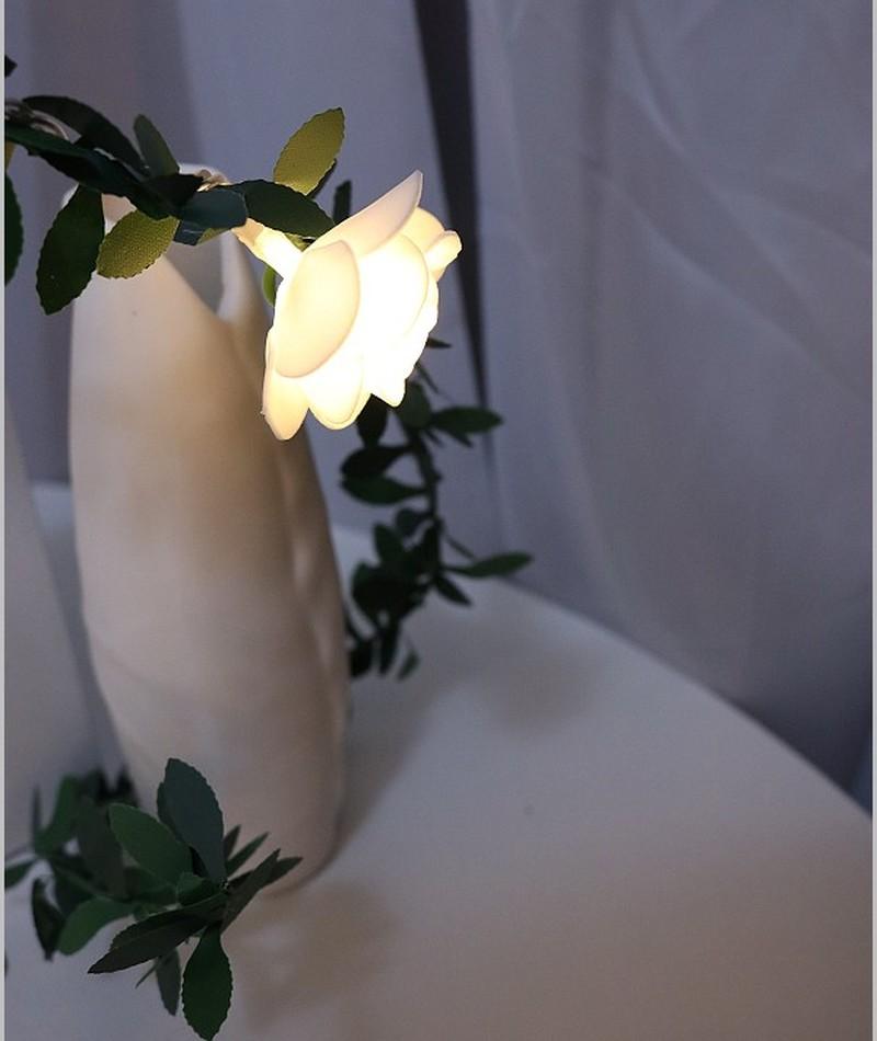 6M LED Solar Lichterkette String Outdoor Party Garten Efeu Blatt Licht Lampe